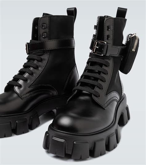 prada combat boots chechen|Prada combat boots with pouches.